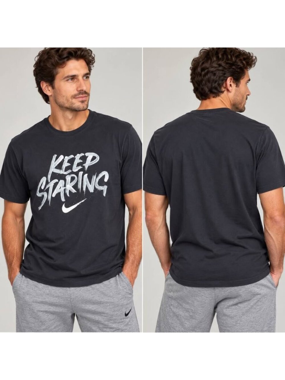 Nike Men’s large Keep Staring Dri-FIT Graphic T-Shirt Black